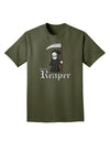 Cute Grim Reaper - Name Text Adult Dark T-Shirt-Mens T-Shirt-TooLoud-Military-Green-Small-Davson Sales