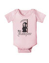 Cute Grim Reaper - Name Text Baby Romper Bodysuit-Baby Romper-TooLoud-Light-Pink-06-Months-Davson Sales