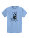 Cute Grim Reaper - Name Text Childrens T-Shirt-Childrens T-Shirt-TooLoud-Light-Blue-X-Small-Davson Sales