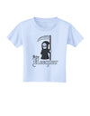 Cute Grim Reaper - Name Text Toddler T-Shirt-Toddler T-Shirt-TooLoud-Light-Blue-2T-Davson Sales