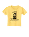 Cute Grim Reaper - Name Text Toddler T-Shirt-Toddler T-Shirt-TooLoud-Daffodil-Yellow-2T-Davson Sales