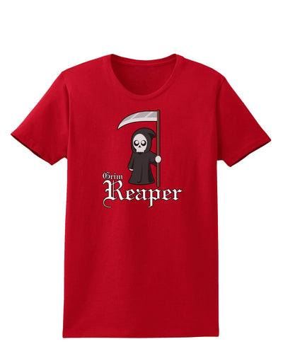 Cute Grim Reaper - Name Text Womens Dark T-Shirt-Womens T-Shirt-TooLoud-Red-X-Small-Davson Sales