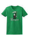 Cute Grim Reaper - Name Text Womens Dark T-Shirt-Womens T-Shirt-TooLoud-Kelly-Green-X-Small-Davson Sales