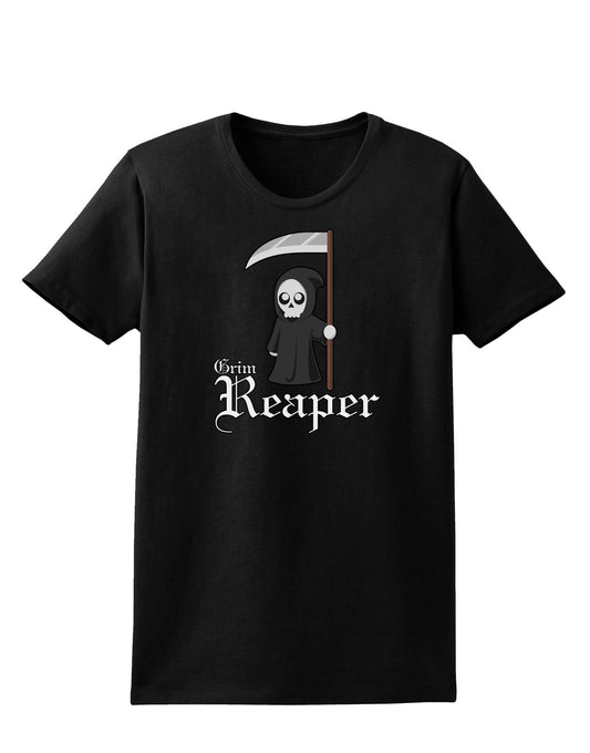Cute Grim Reaper - Name Text Womens Dark T-Shirt-Womens T-Shirt-TooLoud-Black-X-Small-Davson Sales