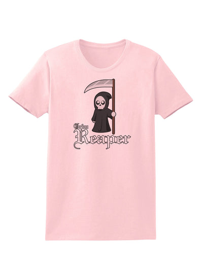 Cute Grim Reaper - Name Text Womens T-Shirt-Womens T-Shirt-TooLoud-PalePink-X-Small-Davson Sales