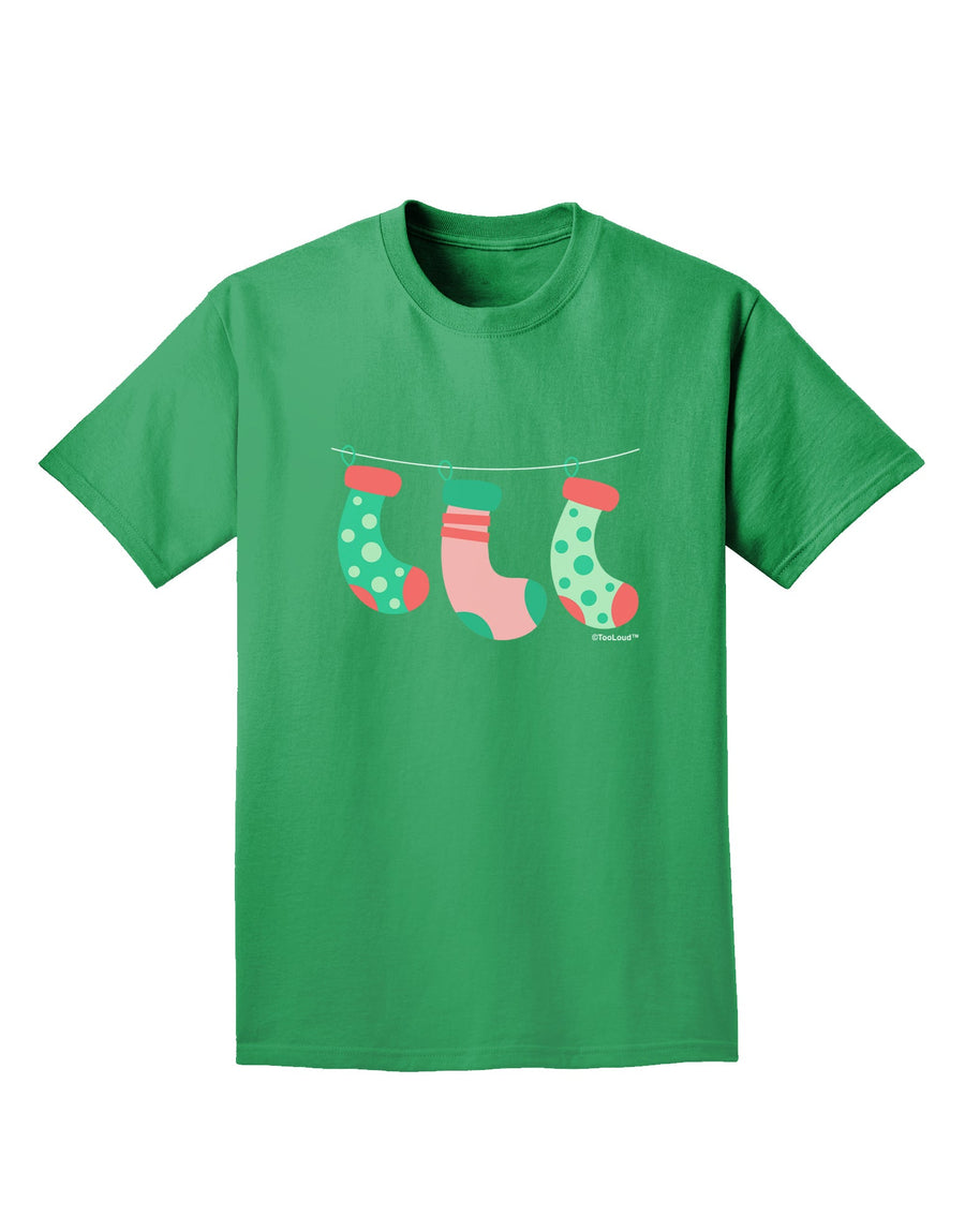 Cute Hanging Christmas Stockings Adult Dark T-Shirt by TooLoud-Mens T-Shirt-TooLoud-Purple-Small-Davson Sales