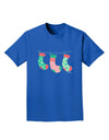 Cute Hanging Christmas Stockings Adult Dark T-Shirt by TooLoud-Mens T-Shirt-TooLoud-Royal-Blue-Small-Davson Sales
