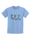 Cute Hanging Christmas Stockings Childrens T-Shirt by TooLoud-Childrens T-Shirt-TooLoud-Light-Blue-X-Small-Davson Sales