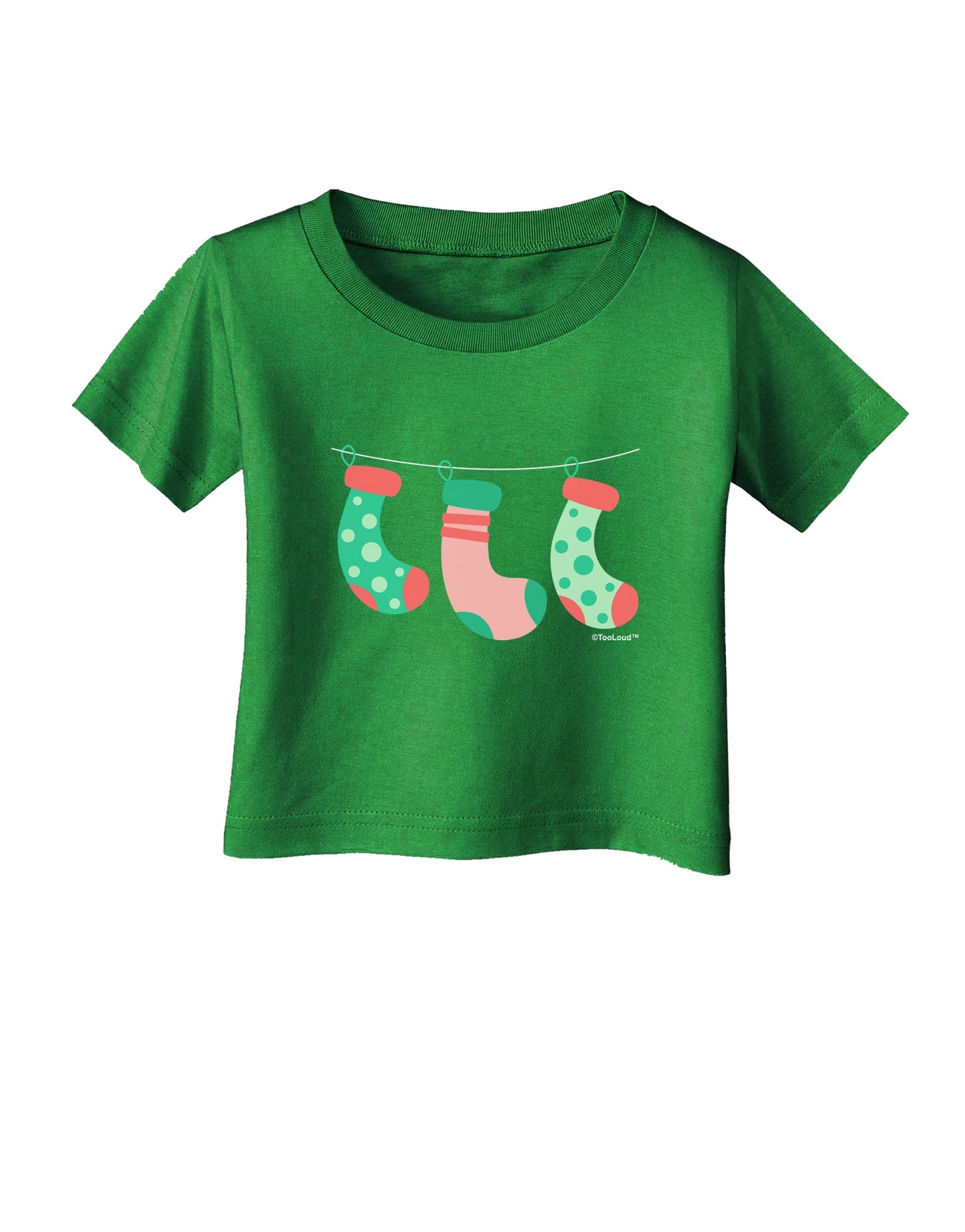 Cute Hanging Christmas Stockings Infant T-Shirt Dark by TooLoud-Infant T-Shirt-TooLoud-Royal-Blue-06-Months-Davson Sales