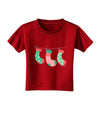 Cute Hanging Christmas Stockings Toddler T-Shirt Dark by TooLoud-Toddler T-Shirt-TooLoud-Clover-Green-2T-Davson Sales