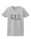 Cute Hanging Christmas Stockings Womens T-Shirt by TooLoud-Womens T-Shirt-TooLoud-AshGray-X-Small-Davson Sales