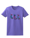 Cute Hanging Christmas Stockings Womens T-Shirt by TooLoud-Womens T-Shirt-TooLoud-Violet-X-Small-Davson Sales