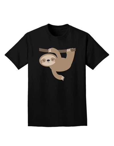 Cute Hanging Sloth Adult Dark T-Shirt-Mens T-Shirt-TooLoud-Black-Small-Davson Sales