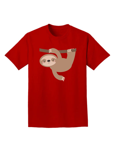 Cute Hanging Sloth Adult Dark T-Shirt-Mens T-Shirt-TooLoud-Red-Small-Davson Sales