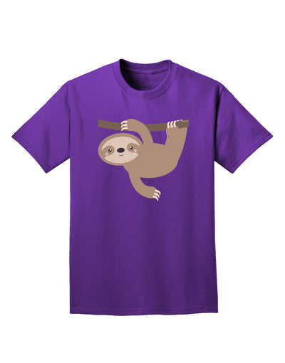 Cute Hanging Sloth Adult Dark T-Shirt-Mens T-Shirt-TooLoud-Purple-Small-Davson Sales