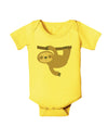 Cute Hanging Sloth Baby Romper Bodysuit-Baby Romper-TooLoud-Yellow-06-Months-Davson Sales