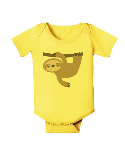 Cute Hanging Sloth Baby Romper Bodysuit-Baby Romper-TooLoud-Yellow-06-Months-Davson Sales