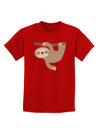 Cute Hanging Sloth Childrens Dark T-Shirt-Childrens T-Shirt-TooLoud-Red-X-Small-Davson Sales