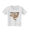 Cute Hanging Sloth Toddler T-Shirt-Toddler T-Shirt-TooLoud-White-2T-Davson Sales