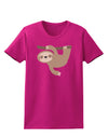 Cute Hanging Sloth Womens Dark T-Shirt-TooLoud-Hot-Pink-Small-Davson Sales