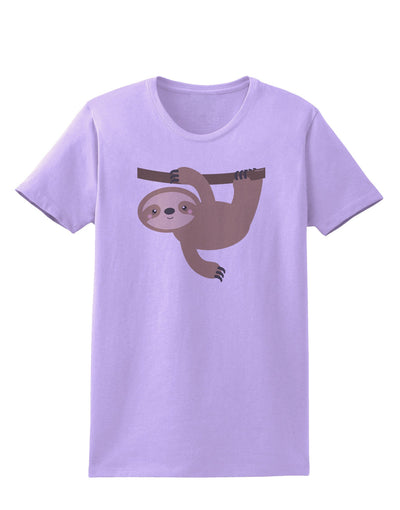 Cute Hanging Sloth Womens T-Shirt-Womens T-Shirt-TooLoud-Lavender-X-Small-Davson Sales