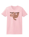 Cute Hanging Sloth Womens T-Shirt-Womens T-Shirt-TooLoud-PalePink-X-Small-Davson Sales