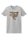 Cute Hanging Sloth Womens T-Shirt-Womens T-Shirt-TooLoud-AshGray-X-Small-Davson Sales