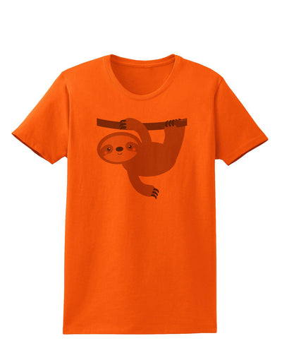 Cute Hanging Sloth Womens T-Shirt-Womens T-Shirt-TooLoud-Orange-X-Small-Davson Sales