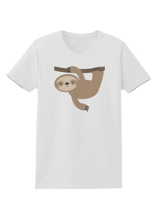 Cute Hanging Sloth Womens T-Shirt-Womens T-Shirt-TooLoud-White-X-Small-Davson Sales