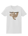 Cute Hanging Sloth Womens T-Shirt-Womens T-Shirt-TooLoud-White-X-Small-Davson Sales