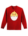 Cute Hatching Chick Design Adult Long Sleeve Dark T-Shirt by TooLoud-TooLoud-Red-Small-Davson Sales