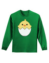 Cute Hatching Chick Design Adult Long Sleeve Dark T-Shirt by TooLoud-TooLoud-Kelly-Green-Small-Davson Sales