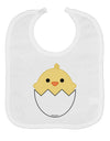 Cute Hatching Chick Design Baby Bib by TooLoud