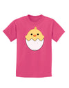 Cute Hatching Chick Design Childrens Dark T-Shirt by TooLoud-Childrens T-Shirt-TooLoud-Sangria-X-Small-Davson Sales