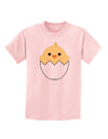 Cute Hatching Chick Design Childrens T-Shirt by TooLoud-Childrens T-Shirt-TooLoud-PalePink-X-Small-Davson Sales