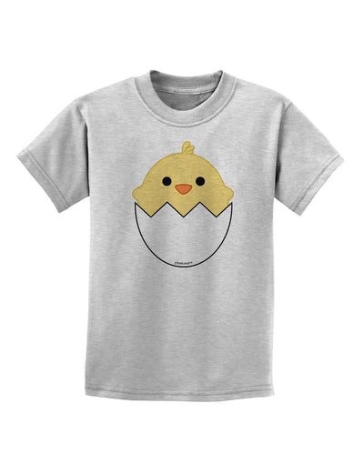 Cute Hatching Chick Design Childrens T-Shirt by TooLoud-Childrens T-Shirt-TooLoud-AshGray-X-Small-Davson Sales