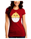 Cute Hatching Chick Design Juniors Crew Dark T-Shirt by TooLoud-T-Shirts Juniors Tops-TooLoud-Red-Juniors Fitted Small-Davson Sales