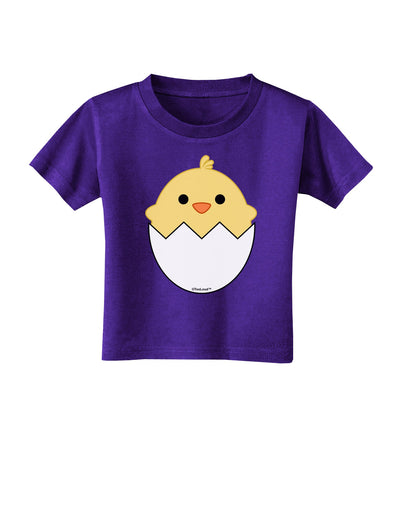 Cute Hatching Chick Design Toddler T-Shirt Dark by TooLoud-Toddler T-Shirt-TooLoud-Purple-2T-Davson Sales