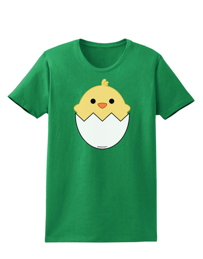 Cute Hatching Chick Design Womens Dark T-Shirt by TooLoud-Womens T-Shirt-TooLoud-Kelly-Green-X-Small-Davson Sales