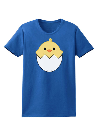 Cute Hatching Chick Design Womens Dark T-Shirt by TooLoud-Womens T-Shirt-TooLoud-Royal-Blue-X-Small-Davson Sales