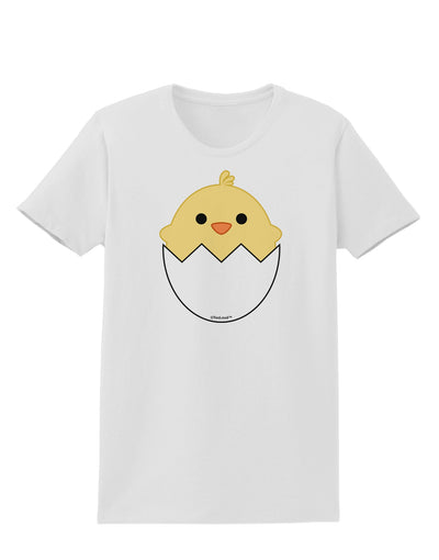 Cute Hatching Chick Design Womens T-Shirt by TooLoud-Womens T-Shirt-TooLoud-White-X-Small-Davson Sales