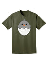 Cute Hatching Chick - Gray Adult Dark T-Shirt by TooLoud-Mens T-Shirt-TooLoud-Military-Green-Small-Davson Sales