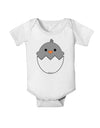 Cute Hatching Chick - Gray Baby Romper Bodysuit by TooLoud-Baby Romper-TooLoud-White-06-Months-Davson Sales