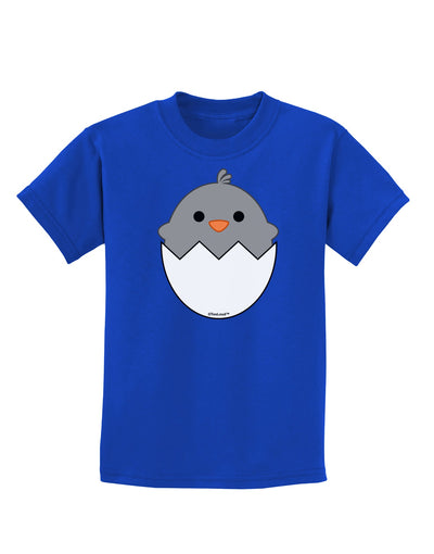 Cute Hatching Chick - Gray Childrens Dark T-Shirt by TooLoud-Childrens T-Shirt-TooLoud-Royal-Blue-X-Small-Davson Sales