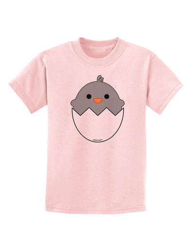 Cute Hatching Chick - Gray Childrens T-Shirt by TooLoud-Childrens T-Shirt-TooLoud-PalePink-X-Small-Davson Sales