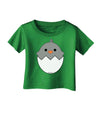 Cute Hatching Chick - Gray Infant T-Shirt Dark by TooLoud-Infant T-Shirt-TooLoud-Clover-Green-06-Months-Davson Sales