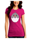 Cute Hatching Chick - Gray Juniors Crew Dark T-Shirt by TooLoud-T-Shirts Juniors Tops-TooLoud-Hot-Pink-Juniors Fitted Small-Davson Sales