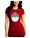 Cute Hatching Chick - Gray Juniors Crew Dark T-Shirt by TooLoud-T-Shirts Juniors Tops-TooLoud-Red-Juniors Fitted Small-Davson Sales