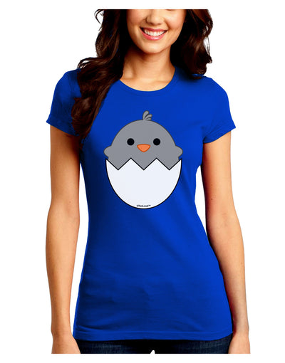 Cute Hatching Chick - Gray Juniors Crew Dark T-Shirt by TooLoud-T-Shirts Juniors Tops-TooLoud-Royal-Blue-Juniors Fitted Small-Davson Sales