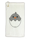 Cute Hatching Chick - Gray Micro Terry Gromet Golf Towel 16 x 25 inch by TooLoud-Golf Towel-TooLoud-White-Davson Sales